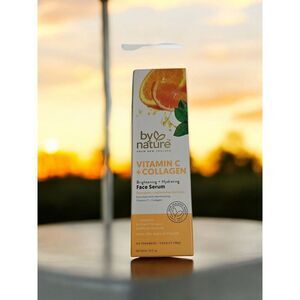 BY NATURE VITAMIN C +COLLAGEN BRIGHTENING +HYDRATING FACE SERUM 3‎ FL OZ NEW